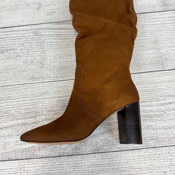 Dolce Vita Women's Nedi Brown Nubuck Pointed Toe Knee High Boots Size 9.5 - Picture 2 of 12